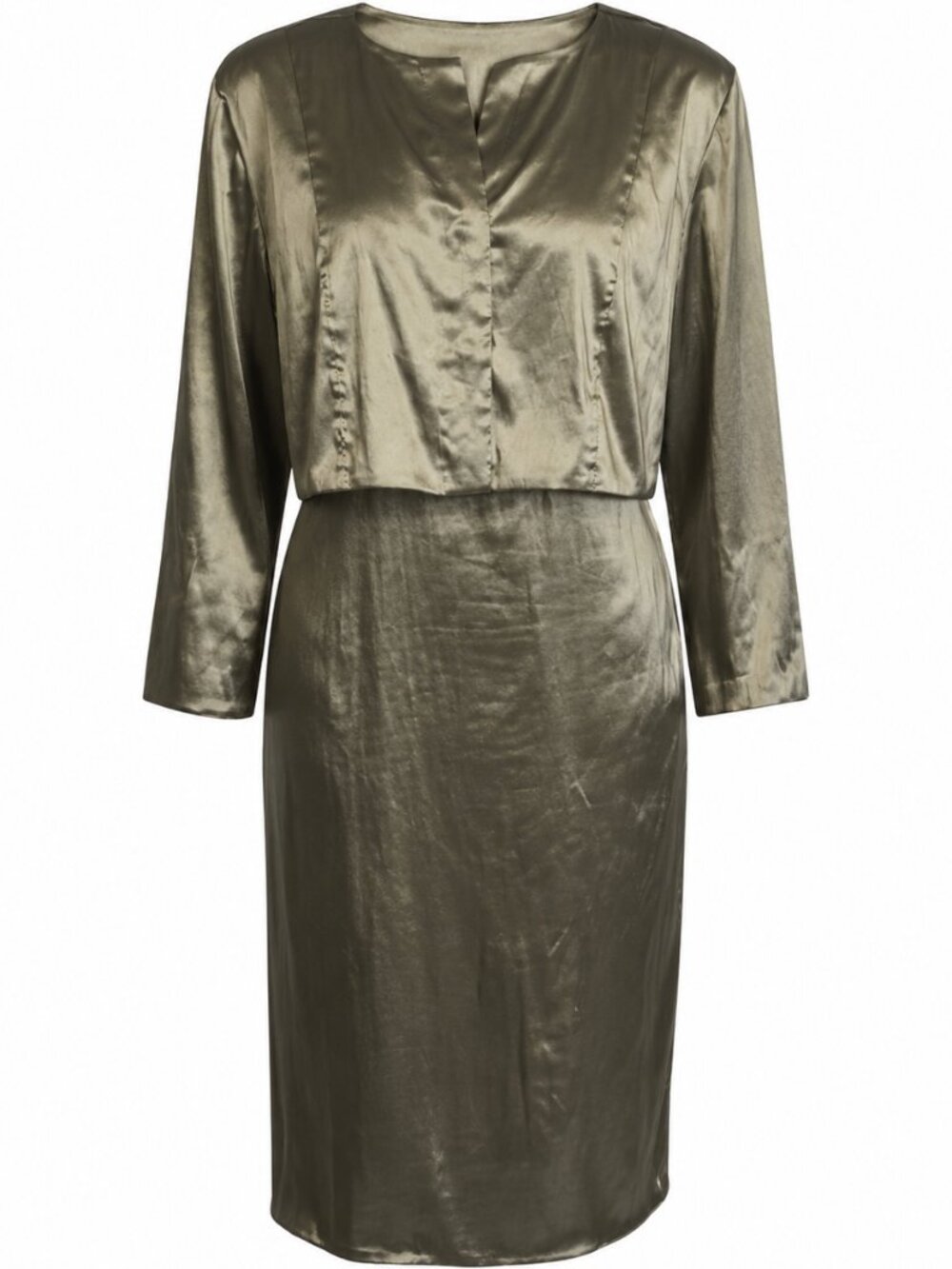 Size 3 metallic dress w/ side zipper & size 4 jacket w/ snap buttons SARA PACINI